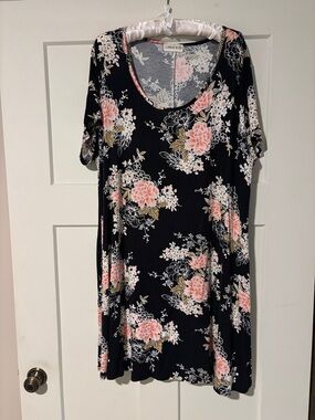 BUNDLE & SAVE! Black Dress with Pink Floral Print